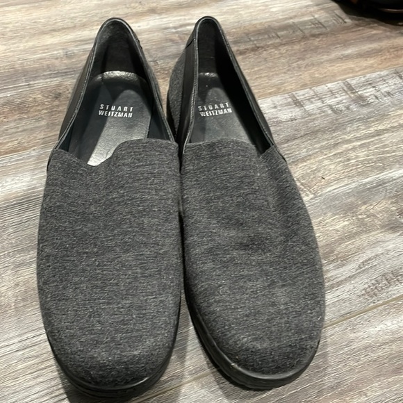 Stuart Weitzman gray stretch loafer - Picture 1 of 9